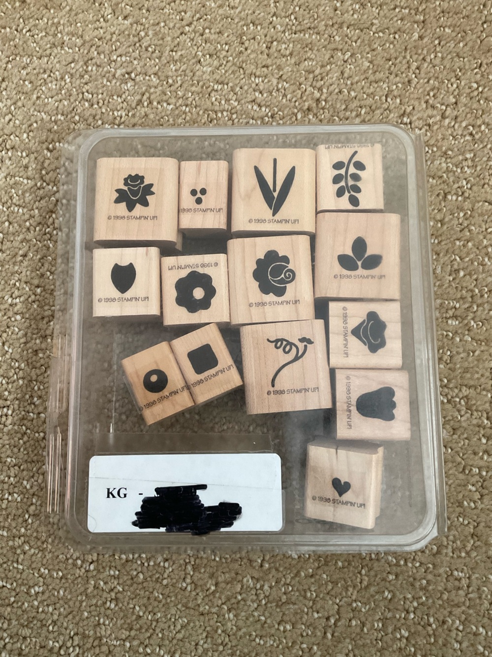 Stampin’ Up! Petite Posies Mounted Stamp Set 1999 Retired Floral